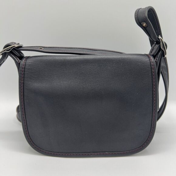 Coach Saddle 18 Mini Crossbody Shoulder Bag Black Glovetanned Leather No 57731 - Picture 2 of 15